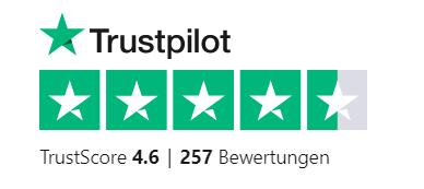 Trustpilot: 4.6 / 5.0 Score